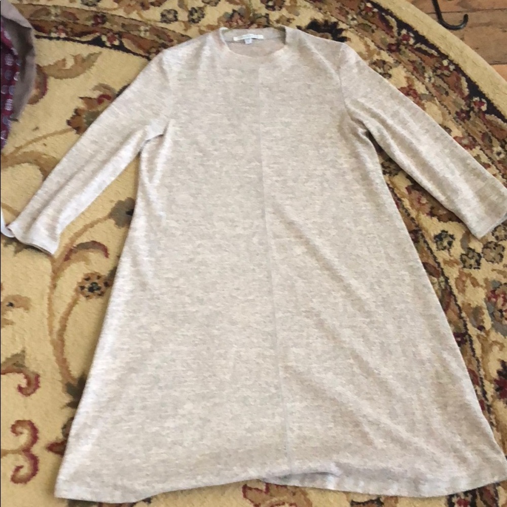 Cream and tan dress